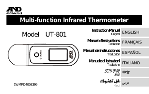 Handleiding A and D Medical UT-801 Thermometer