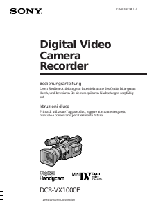Manuale Sony DCR-VX1000E Videocamera