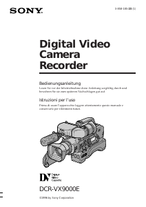 Manuale Sony DCR-VX9000E Videocamera