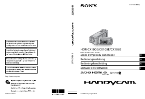 Manuale Sony HDR-CX100E Videocamera