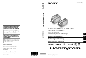 Bedienungsanleitung Sony HDR-CX110E Camcorder