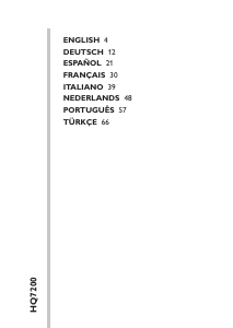 Mode d’emploi Philips HQ7200 Rasoir électrique