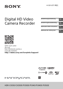 Manual Sony HDR-CX330E Câmara de vídeo