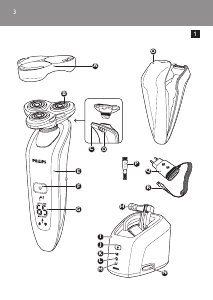 Manual Philips RQ1085 Máquina barbear