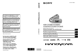 Manuale Sony HDR-CX500E Videocamera