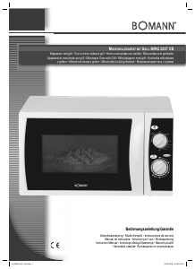 Manual Bomann MWG 2227 CB Microwave