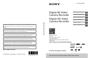 Manuale Sony HDR-CX900E Videocamera