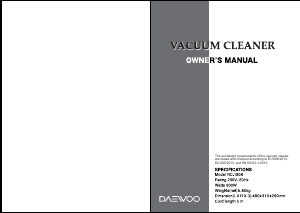 Manual Daewoo RC-190B Vacuum Cleaner