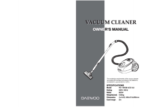 Manual Daewoo RC-190GB ECO EU Vacuum Cleaner