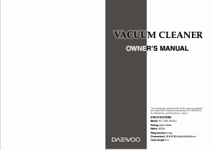 Manual Daewoo RC-360 DB EU Vacuum Cleaner