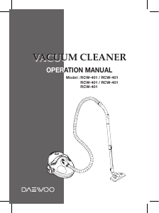 Manual Daewoo RCW-401 Vacuum Cleaner