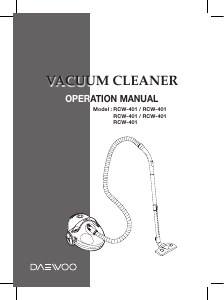 Manual Daewoo RCW-404 Vacuum Cleaner