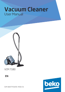 Manual BEKO VCM7180 Vacuum Cleaner