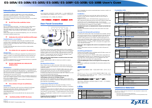 Mode d’emploi ZyXEL ES-105A Switch