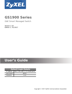 Manual ZyXEL GS1900-24 Switch