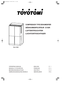 Manual Toyotomi TD-C100 Dehumidifier