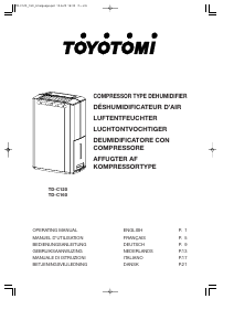 Manual Toyotomi TD-C120 Dehumidifier