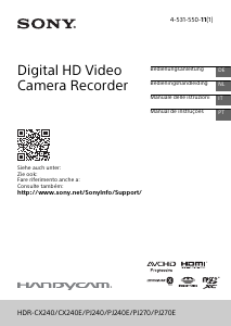 Manuale Sony HDR-PJ240E Videocamera