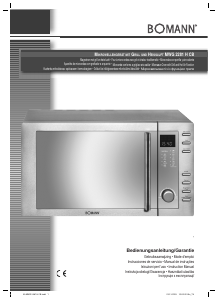 Manuale Bomann MWG 2281 H CB Microonde