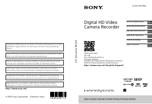 Manual Sony HDR-PJ540E Câmara de vídeo