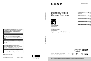 Bedienungsanleitung Sony HDR-PJ660VE Camcorder