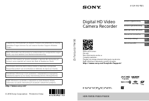 Manuale Sony HDR-PJ820E Videocamera