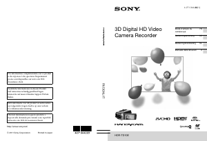 Manuale Sony HDR-TD10E Videocamera