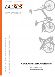 Handleiding LACROS Scamper S600 Vouwfiets