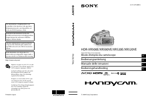 Manuale Sony HDR-XR500E Videocamera