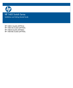 Manual HP 1405-5 Switch