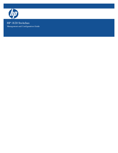 Manual HP 1820-8G Switch