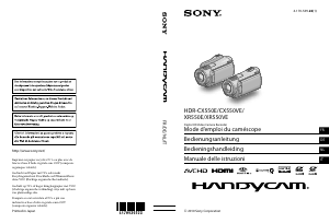 Manuale Sony HDR-XR550E Videocamera