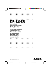 Mode d’emploi Casio DR-320ER Calculatrice imprimante