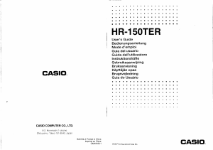 Mode d’emploi Casio HR-150TER Calculatrice imprimante