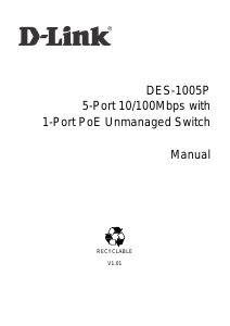 Manual D-Link DES-1005P Switch