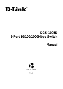 Handleiding D-Link DGS-1005D Switch