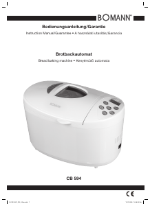 Manual Bomann CB 594 Bread Maker