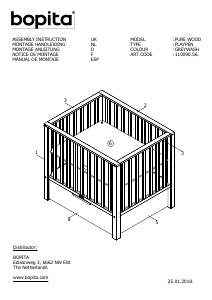 Manual Bopita Pure Wood Playpen