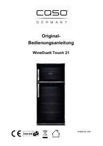 Manual Caso WineDuett Touch 21 Wine Cabinet