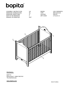 사용 설명서 Bopita Romantic Iris 아기 침대