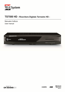 Manuale TELE System TS7500 HD Ricevitore digitale