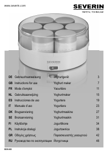 Manual de uso Severin JG 3516 Yogurtera