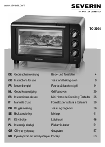 Bruksanvisning Severin TO 2064 Ugn