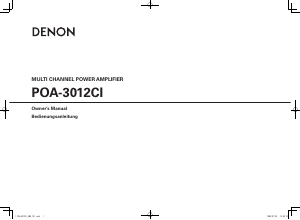 Handleiding Denon POA-3012CI Versterker