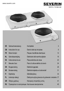 Mode d’emploi Severin DK 1042 Table de cuisson