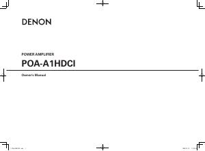 Handleiding Denon POA-A1HDCI Versterker