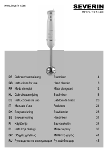 Manuale Severin SM 3792 Frullatore a mano