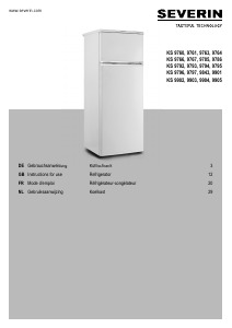 Mode d’emploi Severin KS 9796 Réfrigérateur combiné