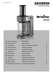 Manual Severin KM 3920 Food Processor