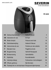 Mode d’emploi Severin FR 2430 Friteuse